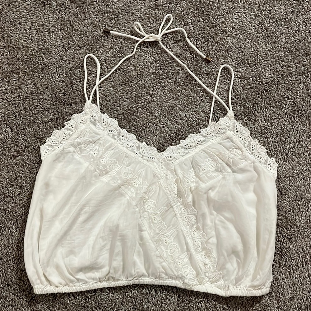 Free People Eyelet Convertible Tank Top